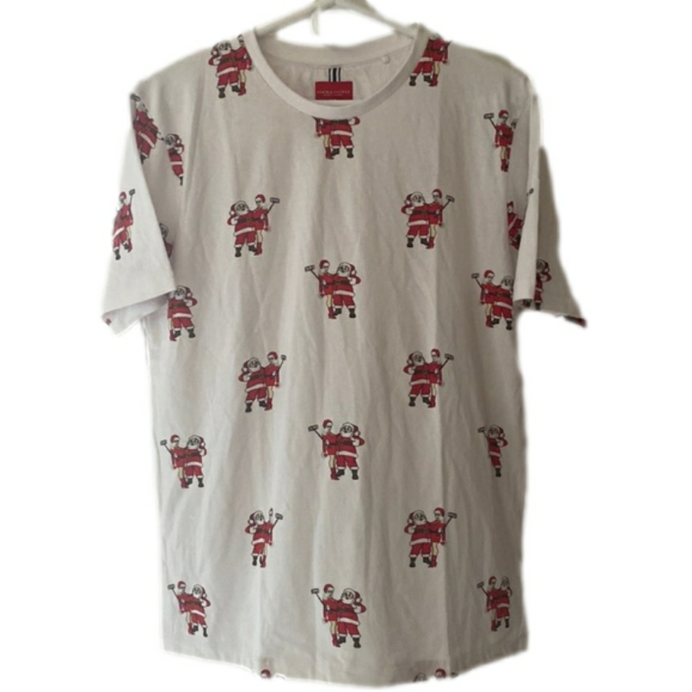 Denim & Flower T-Shirt Ricky Singh Holly Jolly Mens Size L